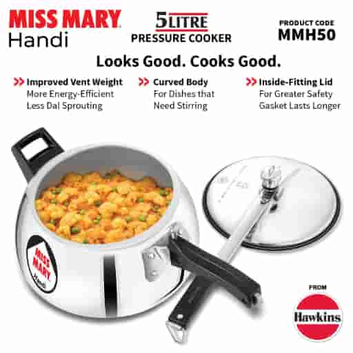 Hawkins Miss Mary 5 Litre Handi Pressure Cooker