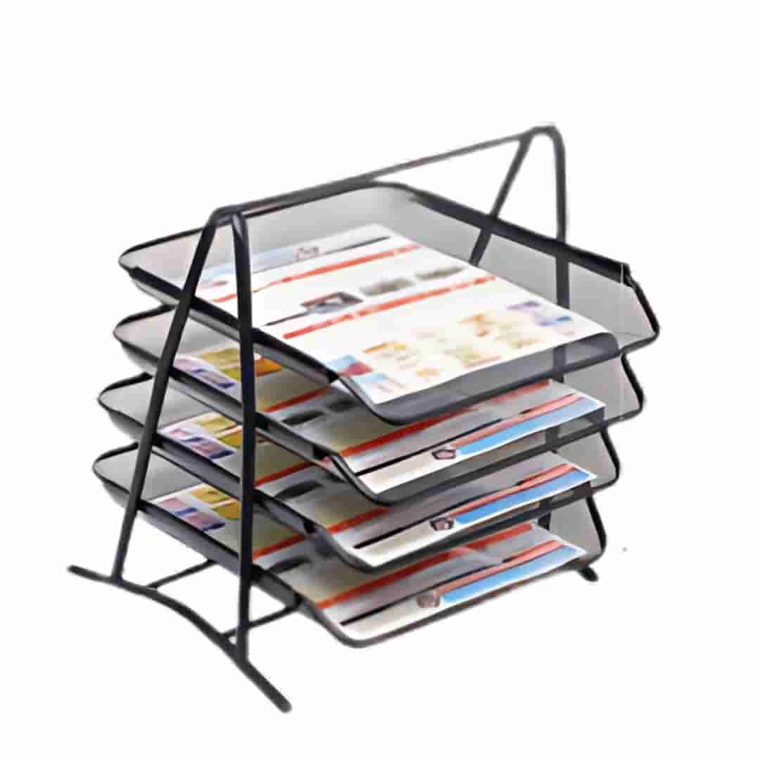 Music 555 3 Tier Mesh Wire Document Tray | Compact Organizer