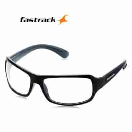 FASTRACK Black Wraparound Men Sunglasses