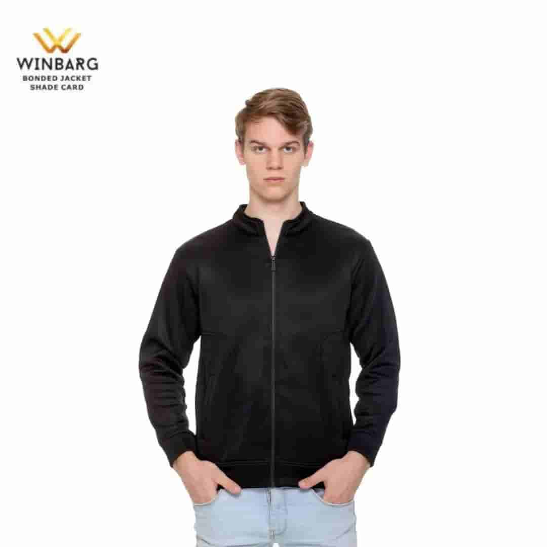 PIKMEE Men's WINBARG Bonded FullSleeve Jacket P-Black