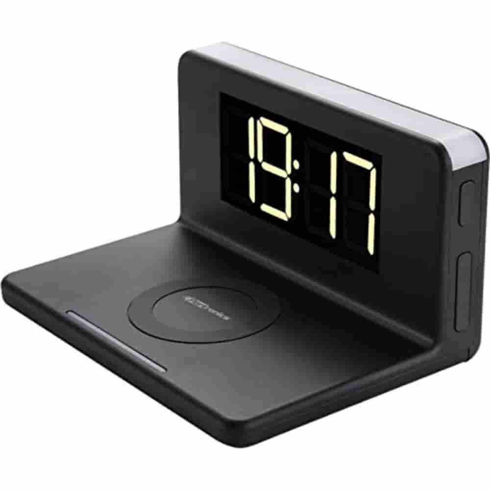 PORTRONICS FREEDOM 4S DESKTOP WIRELESS CHARGER DIGITAL ALARM CLOCK