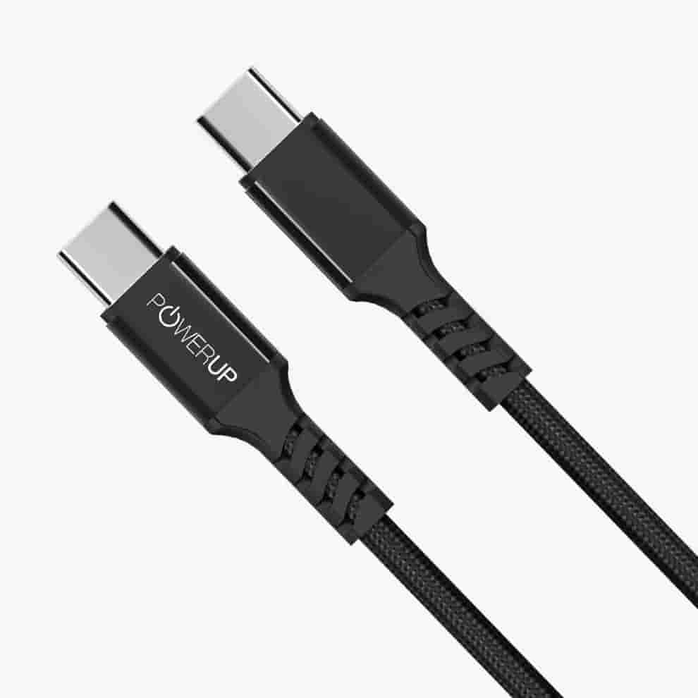 Powerup Type-C To Type-C Magnetic Cable - Black