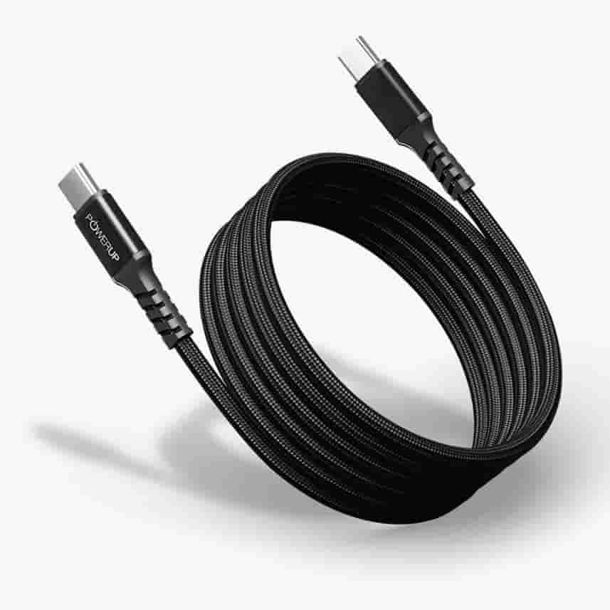 Powerup Type-C To Type-C Magnetic Cable - Black