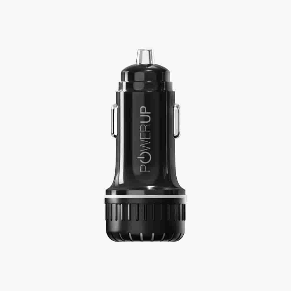 Powerup New 20W Type-C Quick Car Charger - Black