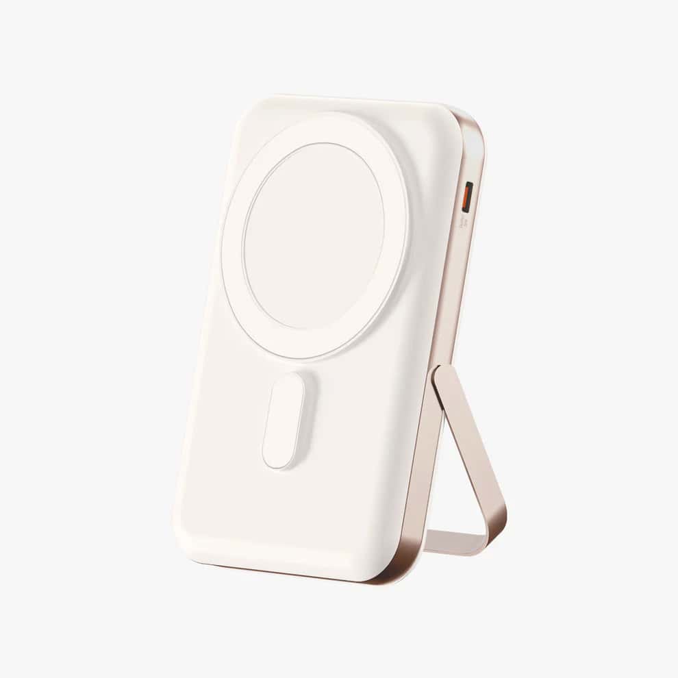 POWERUP MAGSAFE POWER BANK With Stand 10000mAh - White|Gold