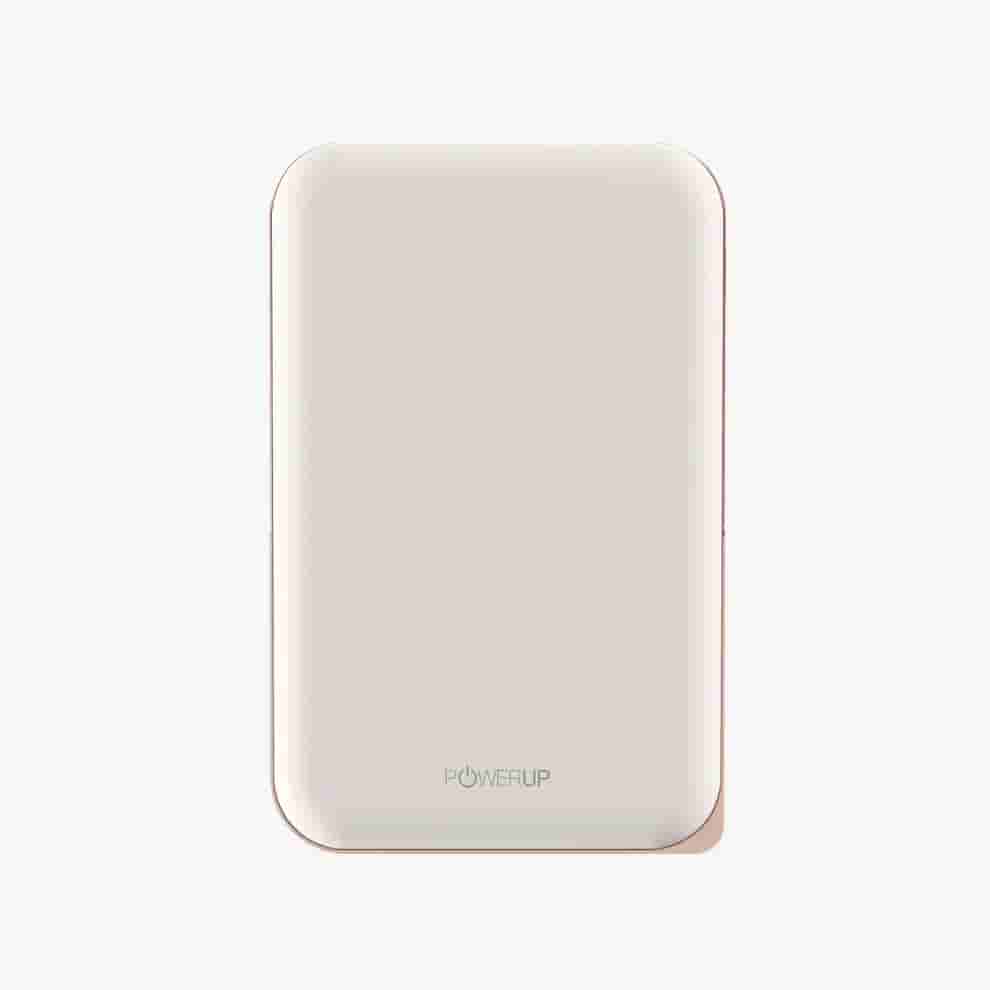 POWERUP MAGSAFE POWER BANK With Stand 10000mAh - White|Gold