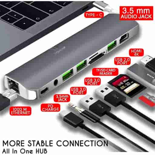 Powerup Type-C 9IN1 USB HUB Multi-Functional