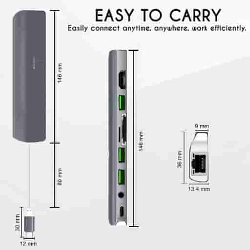 Powerup Type-C 9IN1 USB HUB Multi-Functional