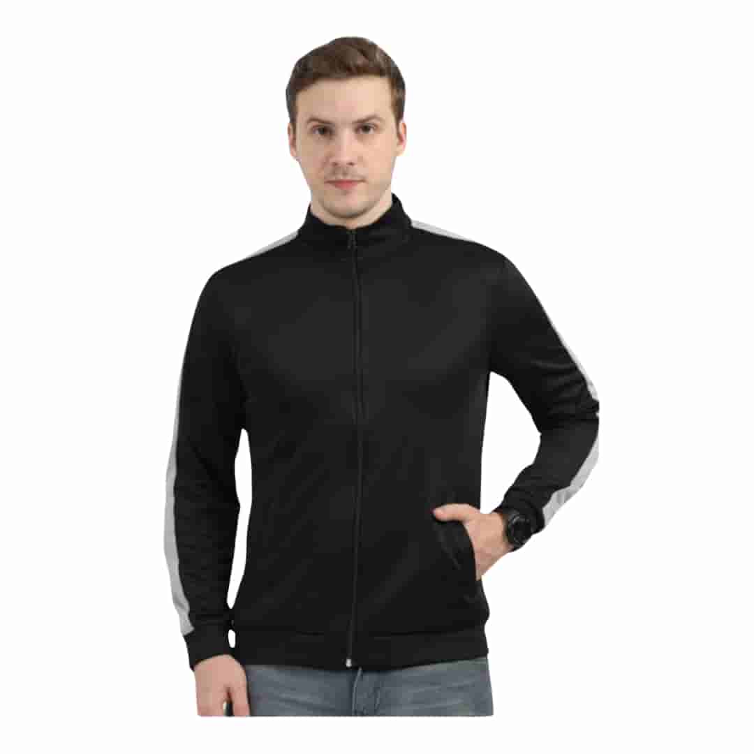 Reebok Black Polyester Jacket - Sporty and Durable