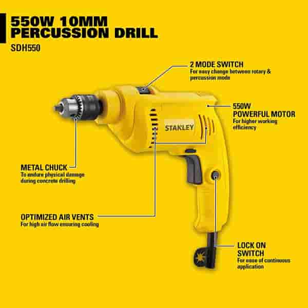Stanley 550W Drill Mechanical tool kit