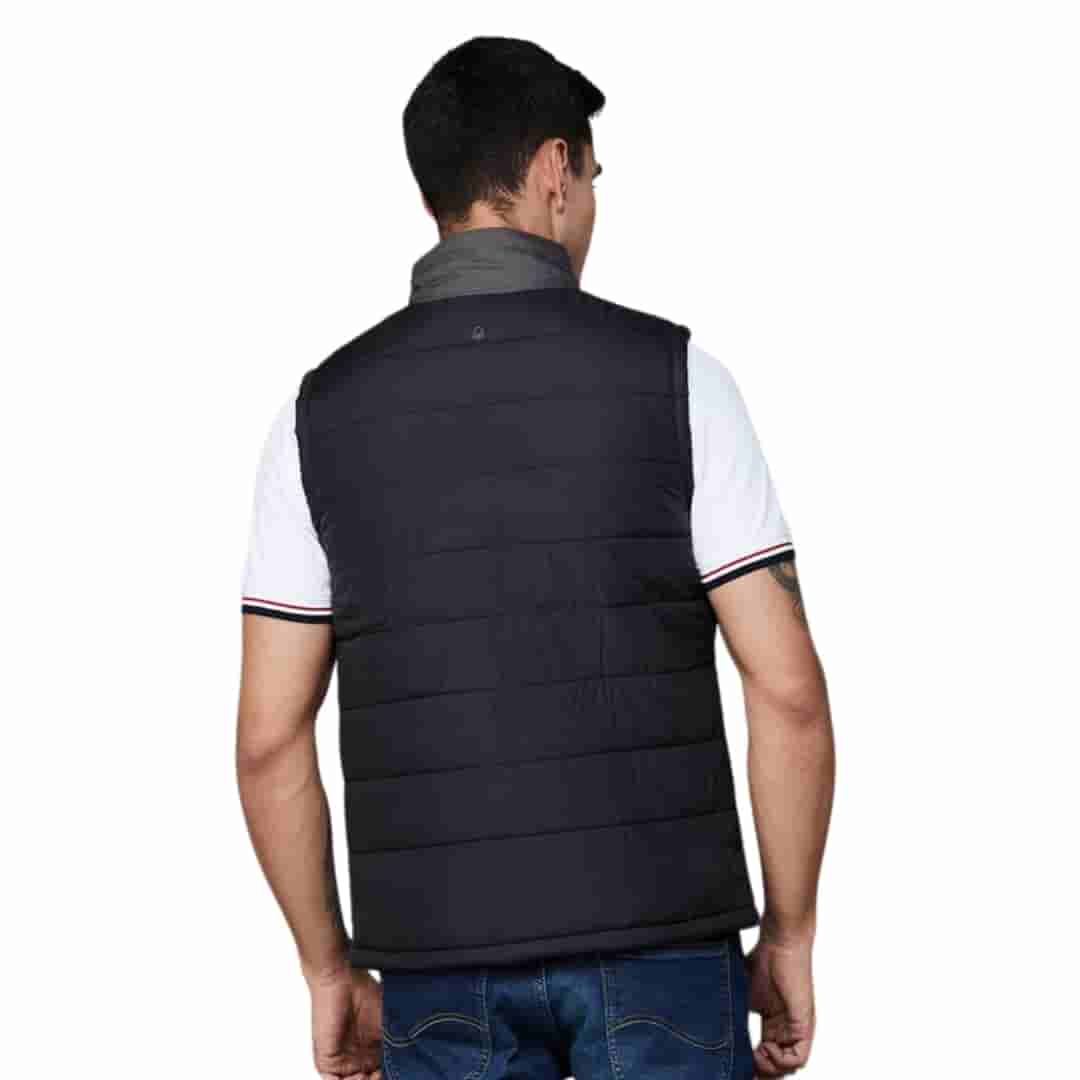 United Colors of Benetton Sleeveless Bomber Jacket Black-Red