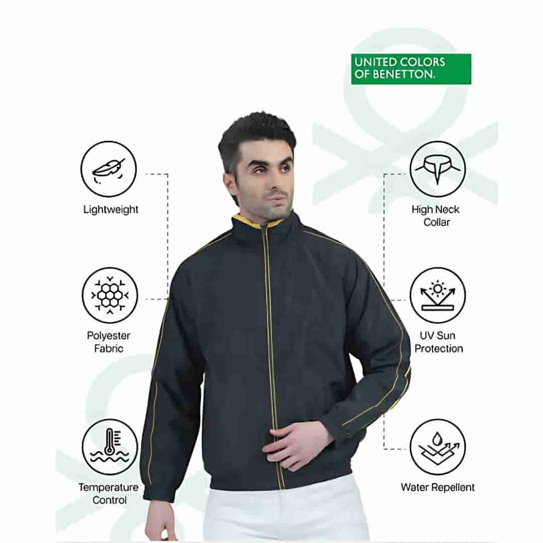 United Colors of Benetton Black Track Upper Jacket