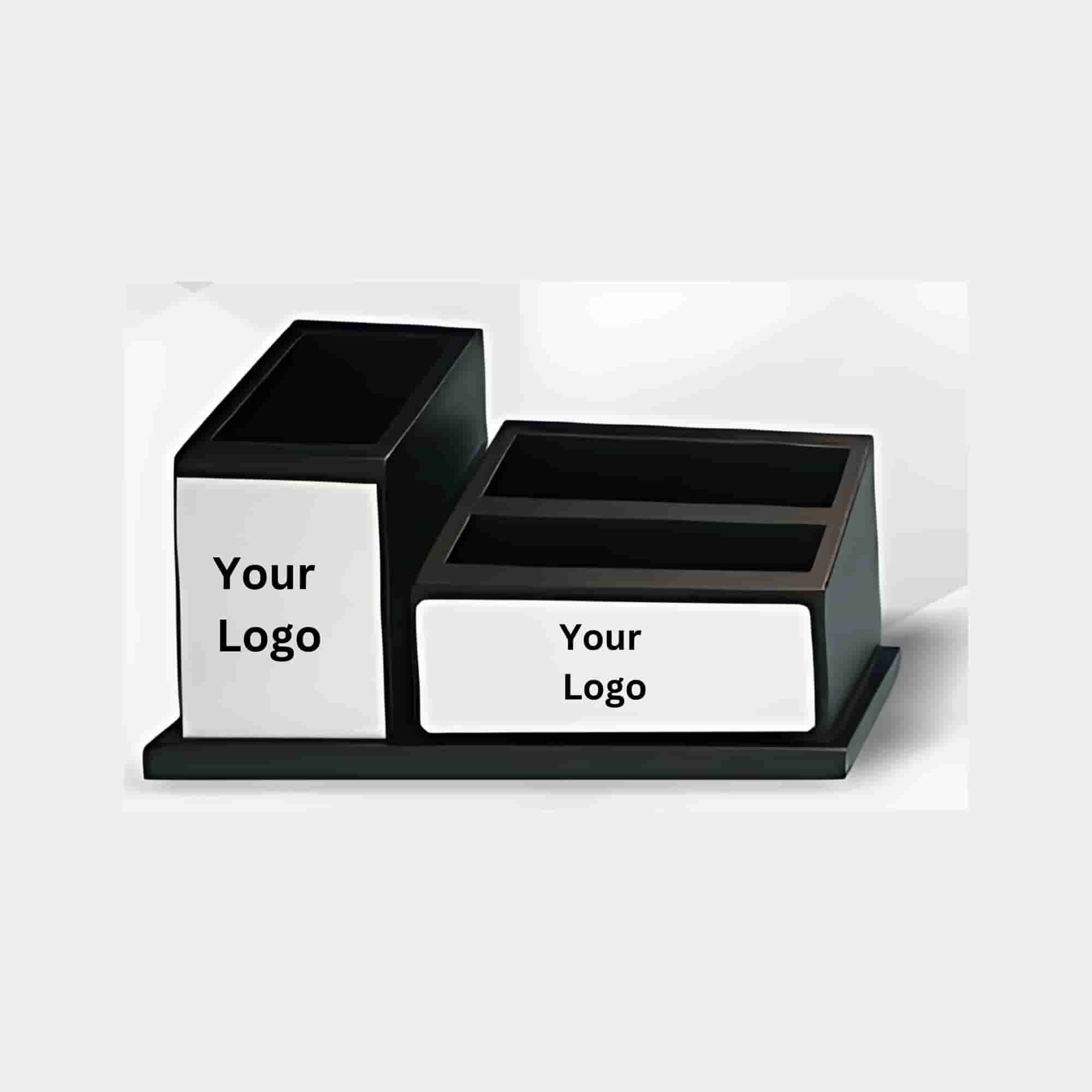 Brown Desk Organizer with Miltiple Compartments