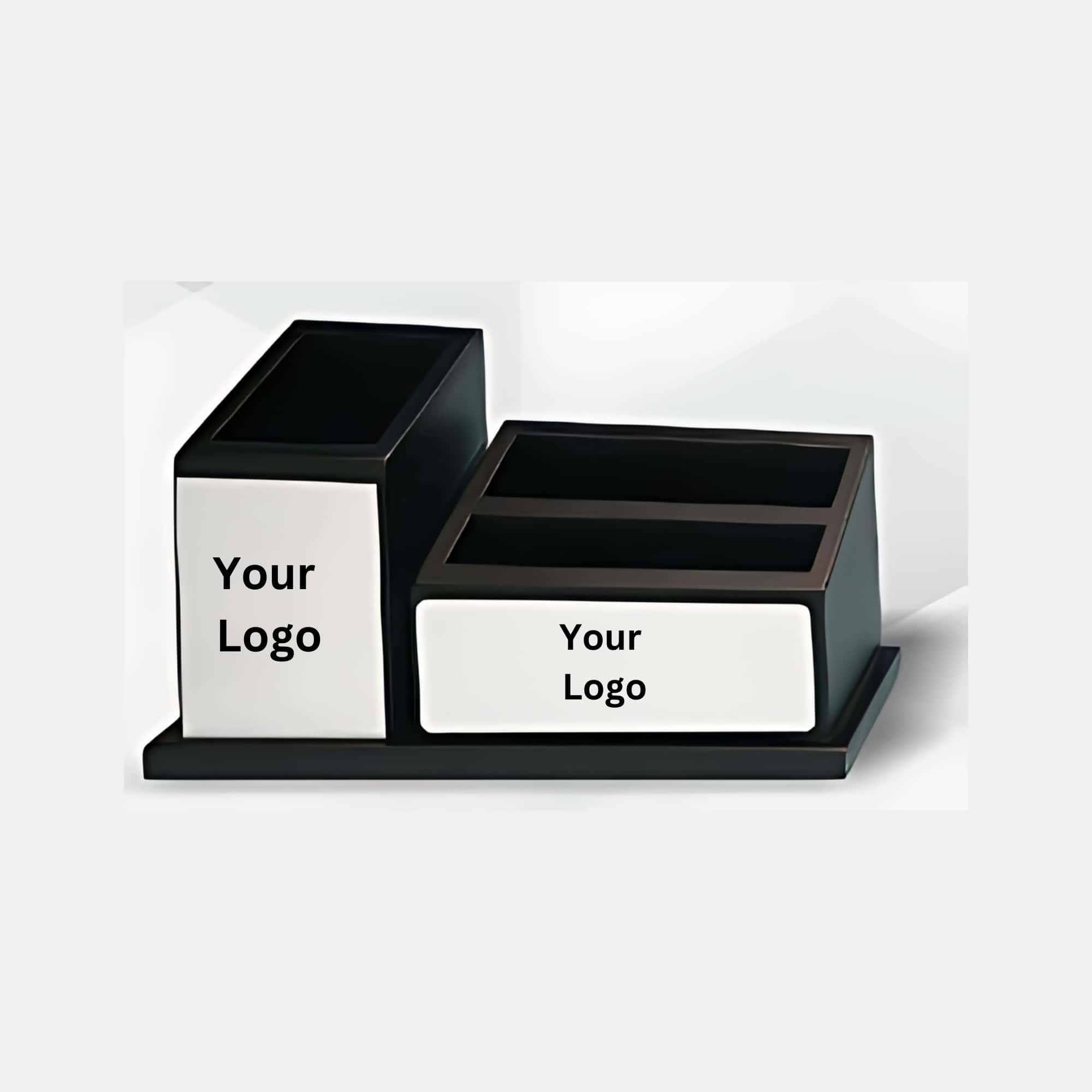 Brown Desk Organizer with Miltiple Compartments