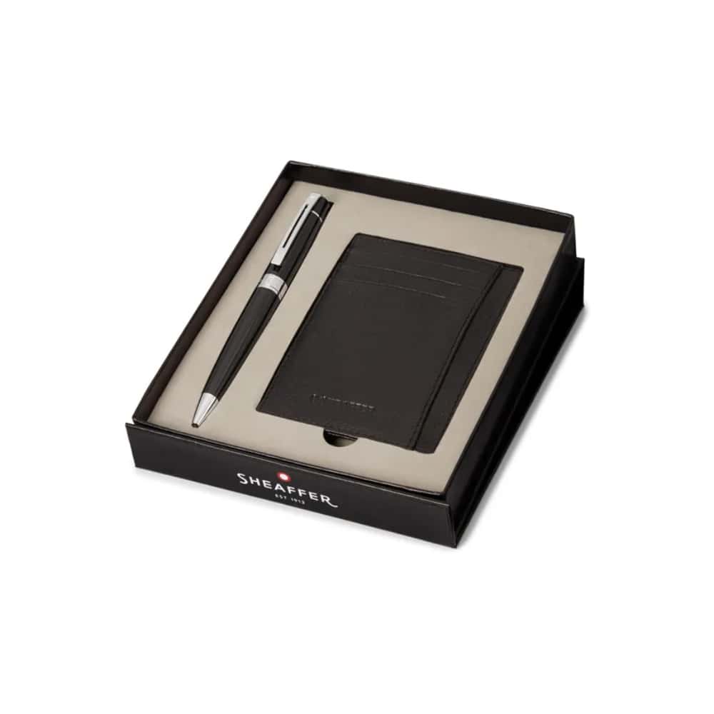 Sheaffer Gift Set 300 Ballpoint Pen &Credit Card Holder