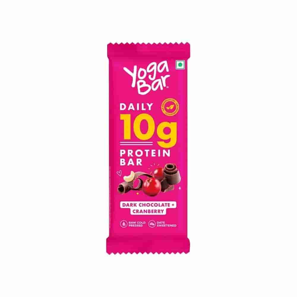 Yoga Bar Daily 10g Protein Bar � Dark Chocolate + Cranberry