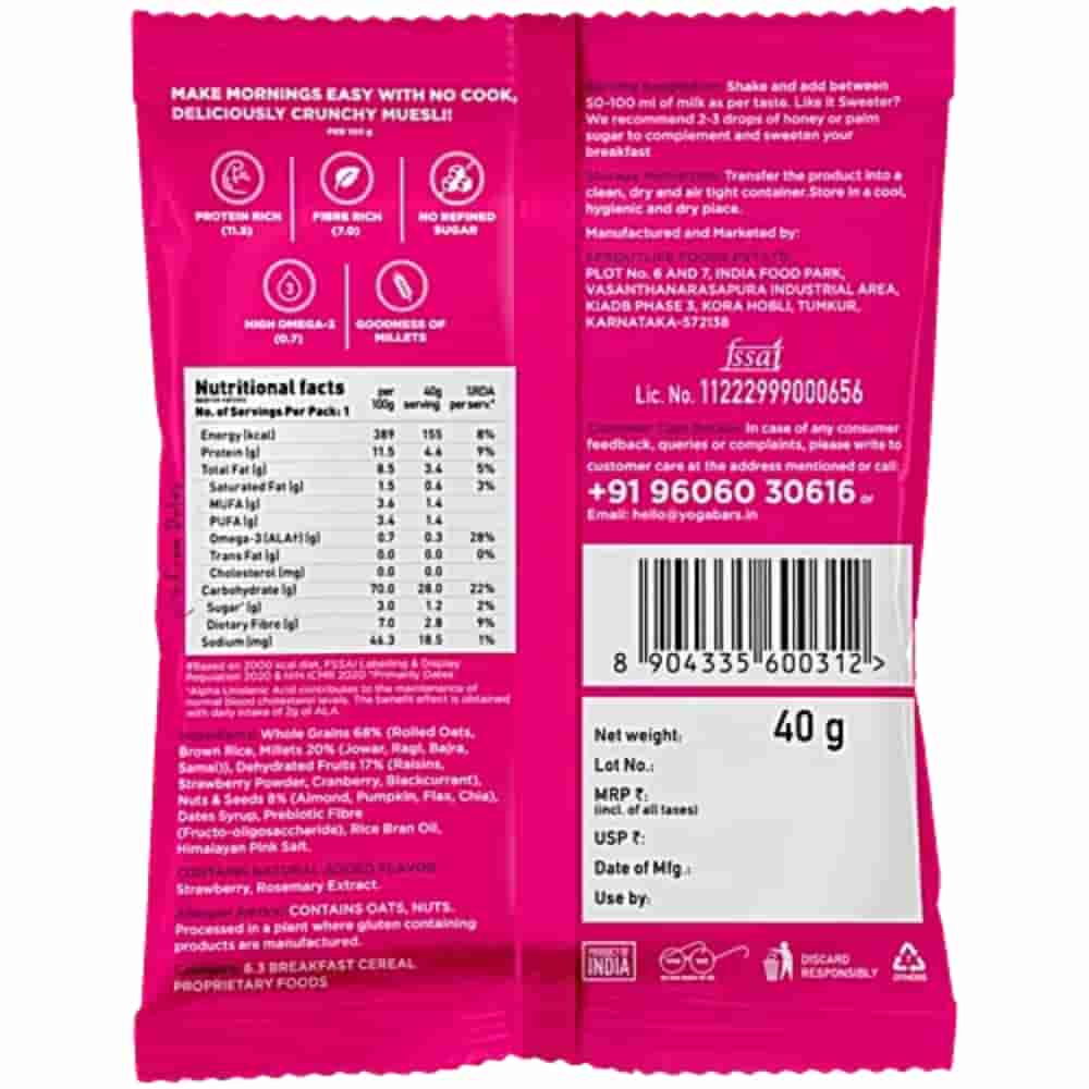 Yoga Bar Fruits, Nuts & Seeds Muesli (40g)