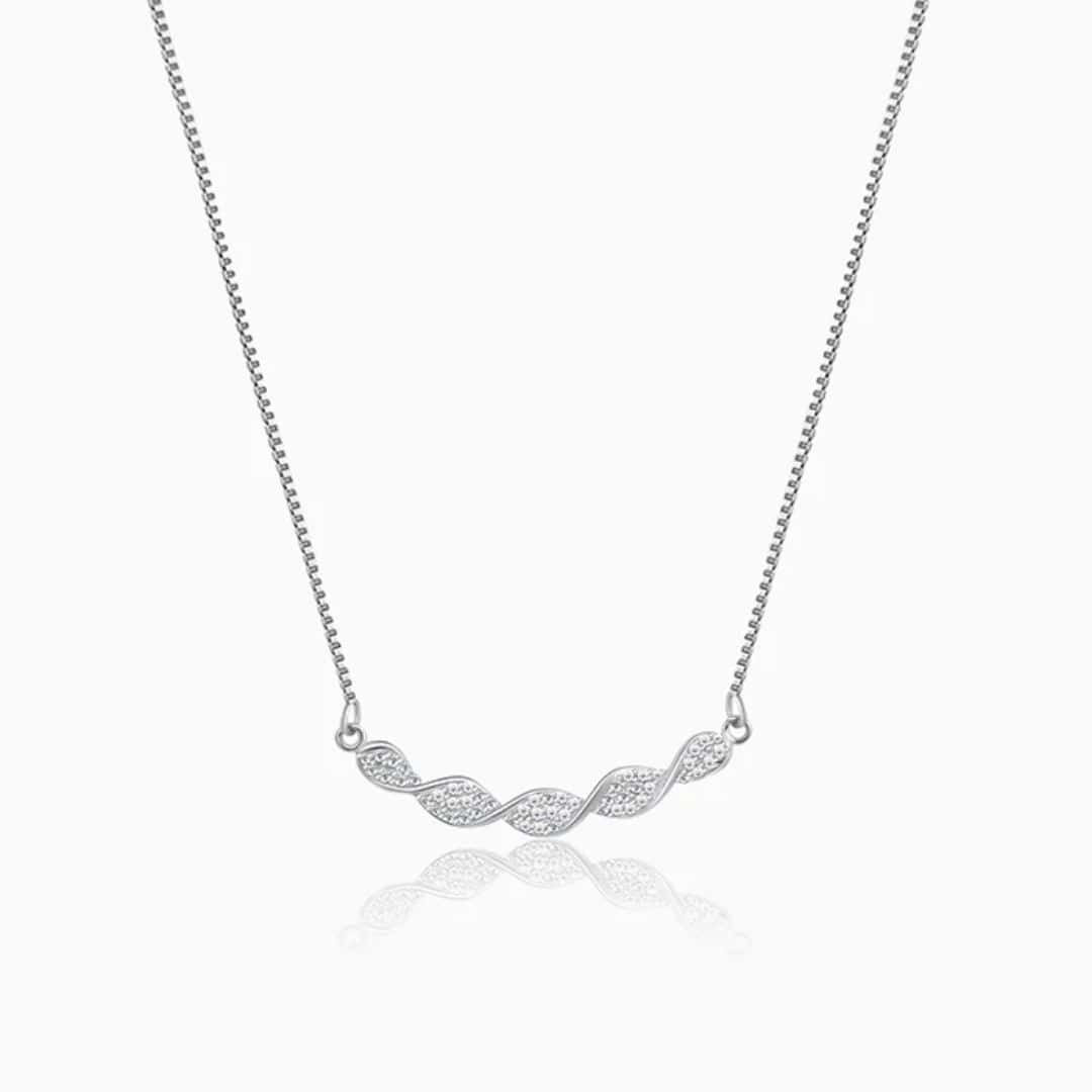 Silver Helix Zircon Necklace in bulk from India — Ant Mascot