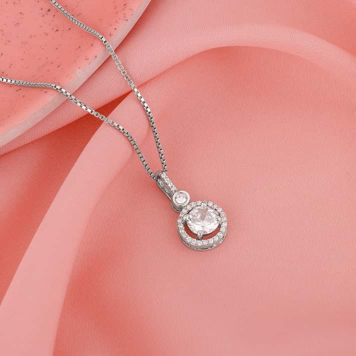 Silver Drizzle Drop Pendant with Box Chain in bulk from India — Ant Mascot