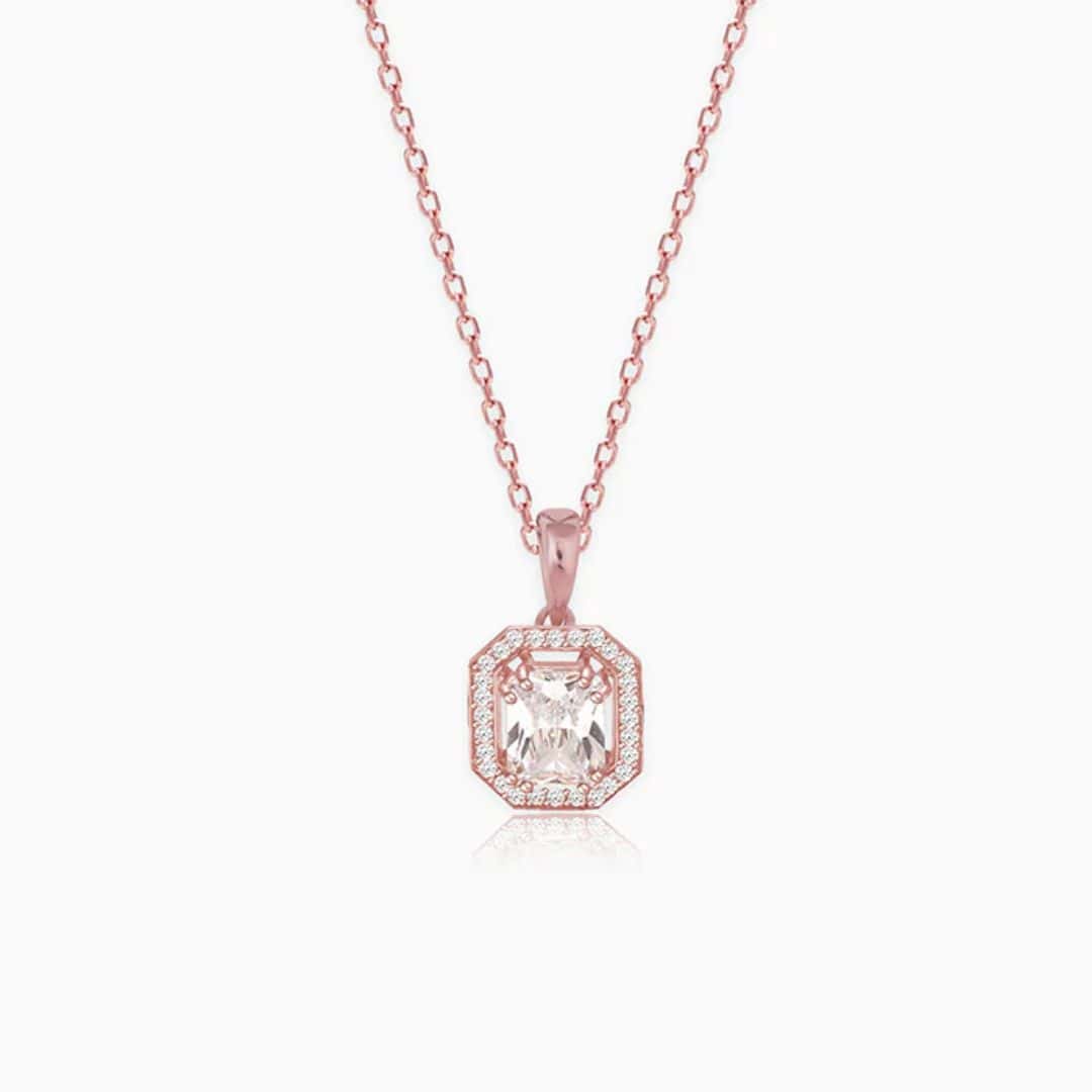 Rose Gold Mystique Romance Pendant With Link Chain in bulk from India — Ant Mascot